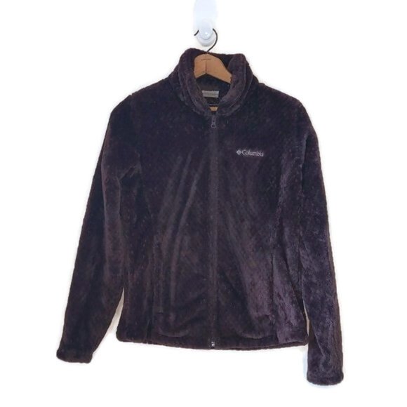 Columbia Women's Size S Plush Jewel Tone Purple Zip Front Jacket w/Pockets - Picture 1 of 8